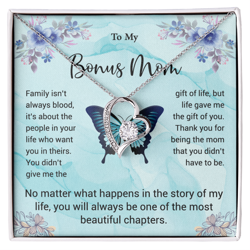 To My Bonus Mom - Forever Love Necklace