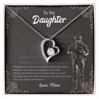 Load image into Gallery viewer, To My Brave Daughter - Forever Love Necklace
