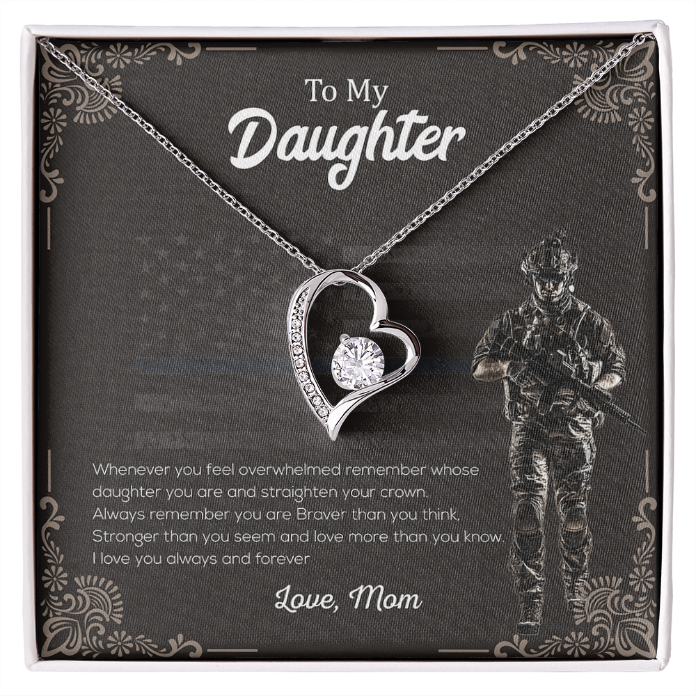 To My Brave Daughter - Forever Love Necklace