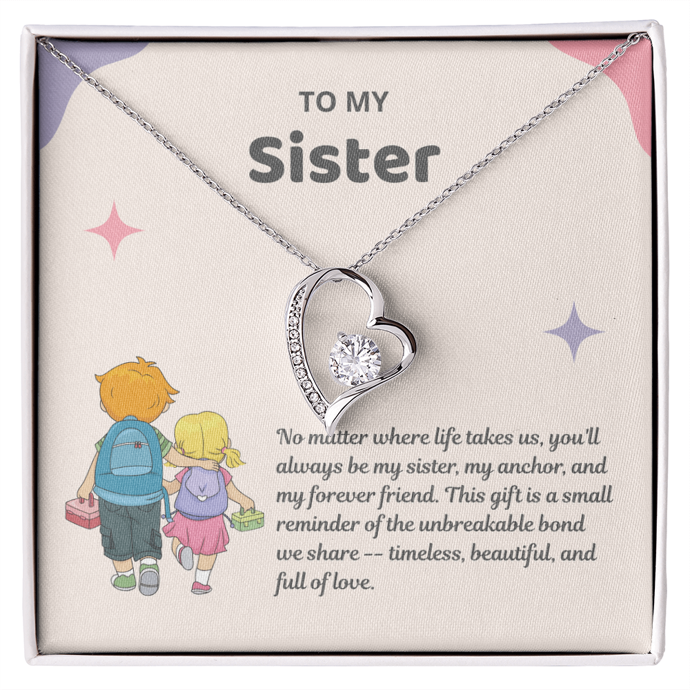 My Sister, My Friend Forever Love Necklace