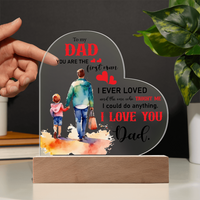 Load image into Gallery viewer, Love You Dad - Acrylic Heart Night Light

