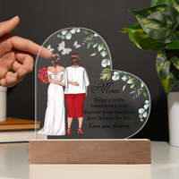 Load image into Gallery viewer, Love You Forever - Mom - Acrylic Heart Night Light
