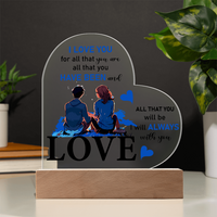 Load image into Gallery viewer, I will always with you - Acrylic Heart Night Light
