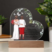 Load image into Gallery viewer, Love You Forever - Mom - Acrylic Heart Night Light
