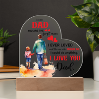Load image into Gallery viewer, Love You Dad - Acrylic Heart Night Light
