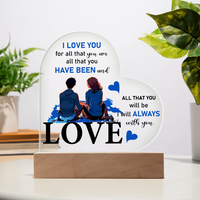 Load image into Gallery viewer, I will always with you - Acrylic Heart Night Light
