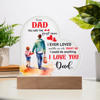 Load image into Gallery viewer, Love You Dad - Acrylic Heart Night Light
