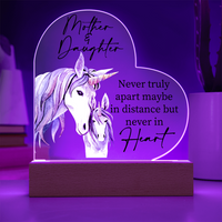Load image into Gallery viewer, Love Between Mother &amp; Daughter - Acrylic Heart Night Light
