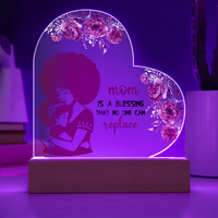 Load image into Gallery viewer, Mom is a blessing - Acrylic Heart Night Light
