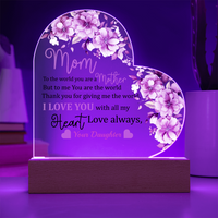 Load image into Gallery viewer, Love You Mom - Acrylic Heart Night Light
