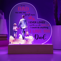 Load image into Gallery viewer, Love You Dad - Acrylic Heart Night Light
