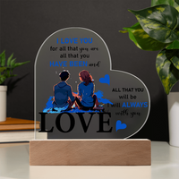 Load image into Gallery viewer, I will always with you - Acrylic Heart Night Light
