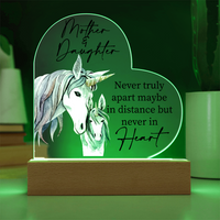 Load image into Gallery viewer, Love Between Mother &amp; Daughter - Acrylic Heart Night Light
