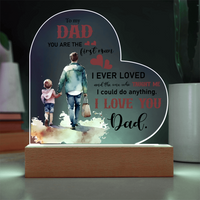 Load image into Gallery viewer, Love You Dad - Acrylic Heart Night Light
