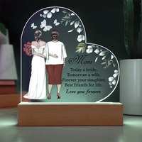 Load image into Gallery viewer, Love You Forever - Mom - Acrylic Heart Night Light
