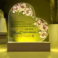 Load image into Gallery viewer, Love You Mom - Acrylic Heart Night Light
