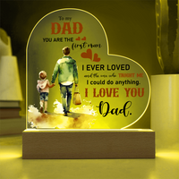 Load image into Gallery viewer, Love You Dad - Acrylic Heart Night Light
