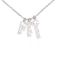 Load image into Gallery viewer, Custom Multi Vertical Name Necklace (No Message Card)
