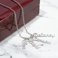 Load image into Gallery viewer, Custom Multi Vertical Name Necklace (No Message Card)
