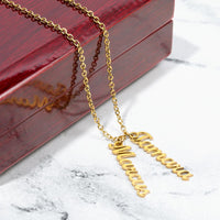 Load image into Gallery viewer, Custom Multi Vertical Name Necklace (No Message Card)
