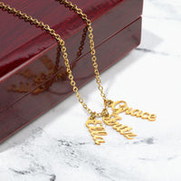 Load image into Gallery viewer, Custom Multi Vertical Name Necklace (No Message Card)

