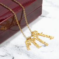 Load image into Gallery viewer, Custom Multi Vertical Name Necklace (No Message Card)
