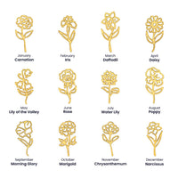 Load image into Gallery viewer, Custom Name + Flower Necklace (No Message Card)
