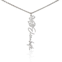 Load image into Gallery viewer, Custom Name + Flower Necklace (No Message Card)
