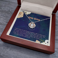 Load image into Gallery viewer, Keep Going - A Little Strength for Your Day - Crown Pendant Necklace
