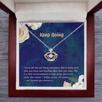 Load image into Gallery viewer, Keep Going - A Little Strength for Your Day - Crown Pendant Necklace
