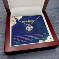 Load image into Gallery viewer, Keep Going - A Little Strength for Your Day - Crown Pendant Necklace
