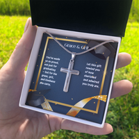 Load image into Gallery viewer, Grace and Grit - Graduation Gift Artisan Cross Necklace
