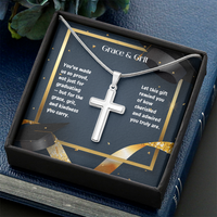 Load image into Gallery viewer, Grace and Grit - Graduation Gift Artisan Cross Necklace
