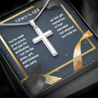 Load image into Gallery viewer, Grace and Grit - Graduation Gift Artisan Cross Necklace
