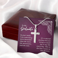 Load image into Gallery viewer, To My Soulmate - Artisan Cross Necklace

