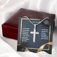 Load image into Gallery viewer, Grace and Grit - Graduation Gift Artisan Cross Necklace
