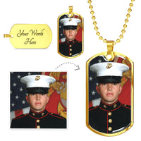 Load image into Gallery viewer, Keepsake Memory Dog Tag Necklace with Photo and Engraving
